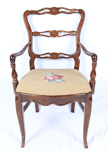 A Collection Of Needlepoint Chairs And Stool