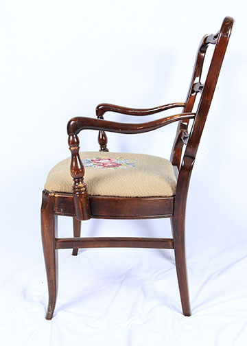 A Collection Of Needlepoint Chairs And Stool