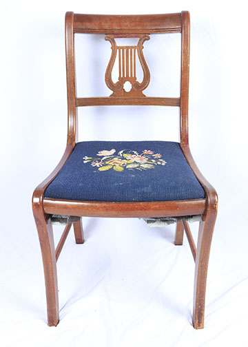 A Collection Of Needlepoint Chairs And Stool