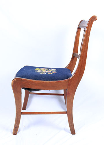 A Collection Of Needlepoint Chairs And Stool