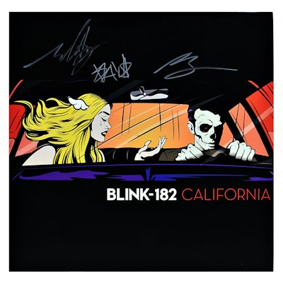 Autographed blink-182 Album, Hoodie, Buttons and Wristband Autographed blink-182 Album, Hoodie, Buttons and Wristband
