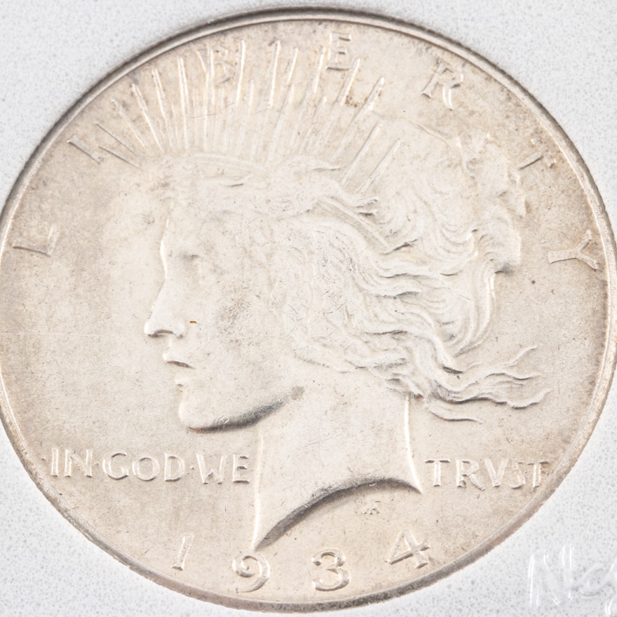 1934 S Peace Dollar