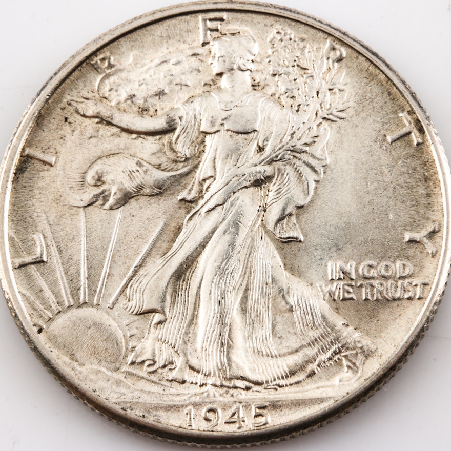 1945 Walking Liberty Half Dollar