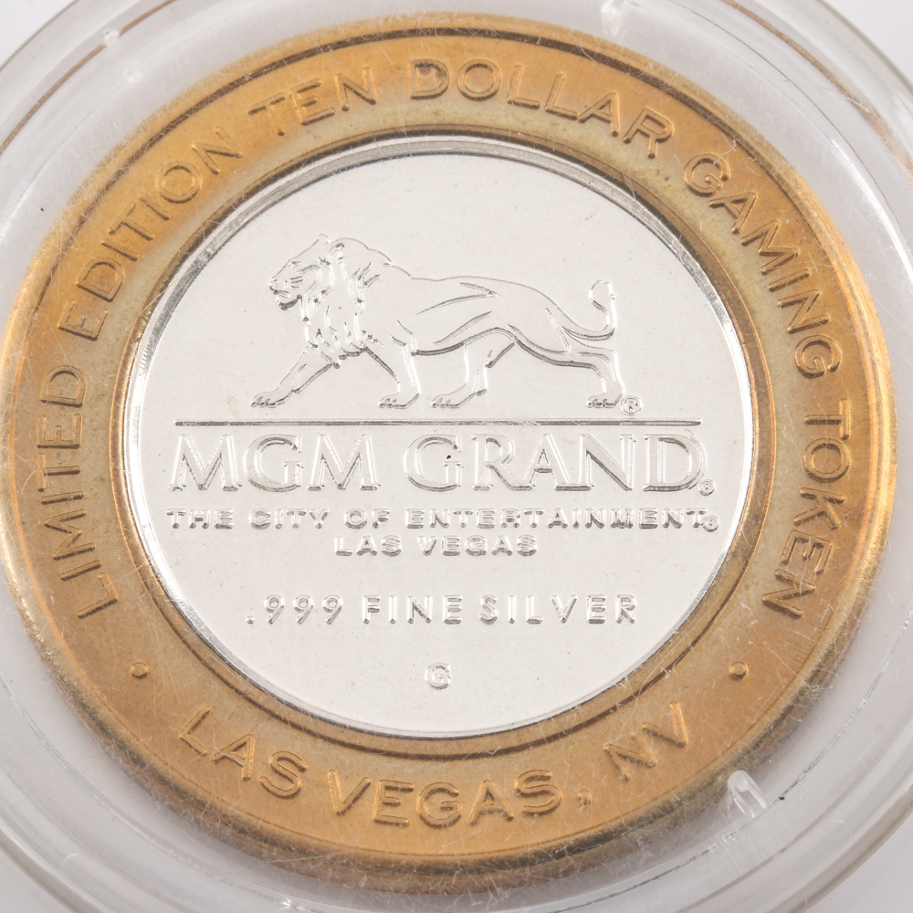 Limited Edition Ten Dollar Gaming Token From The MGM Grand Casino