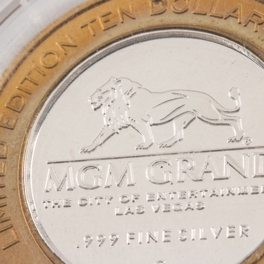 Limited Edition Ten Dollar Gaming Token From The MGM Grand Casino