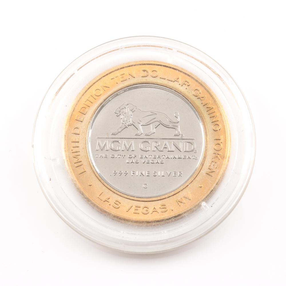 Limited Edition Ten Dollar Gaming Token From The MGM Grand Casino