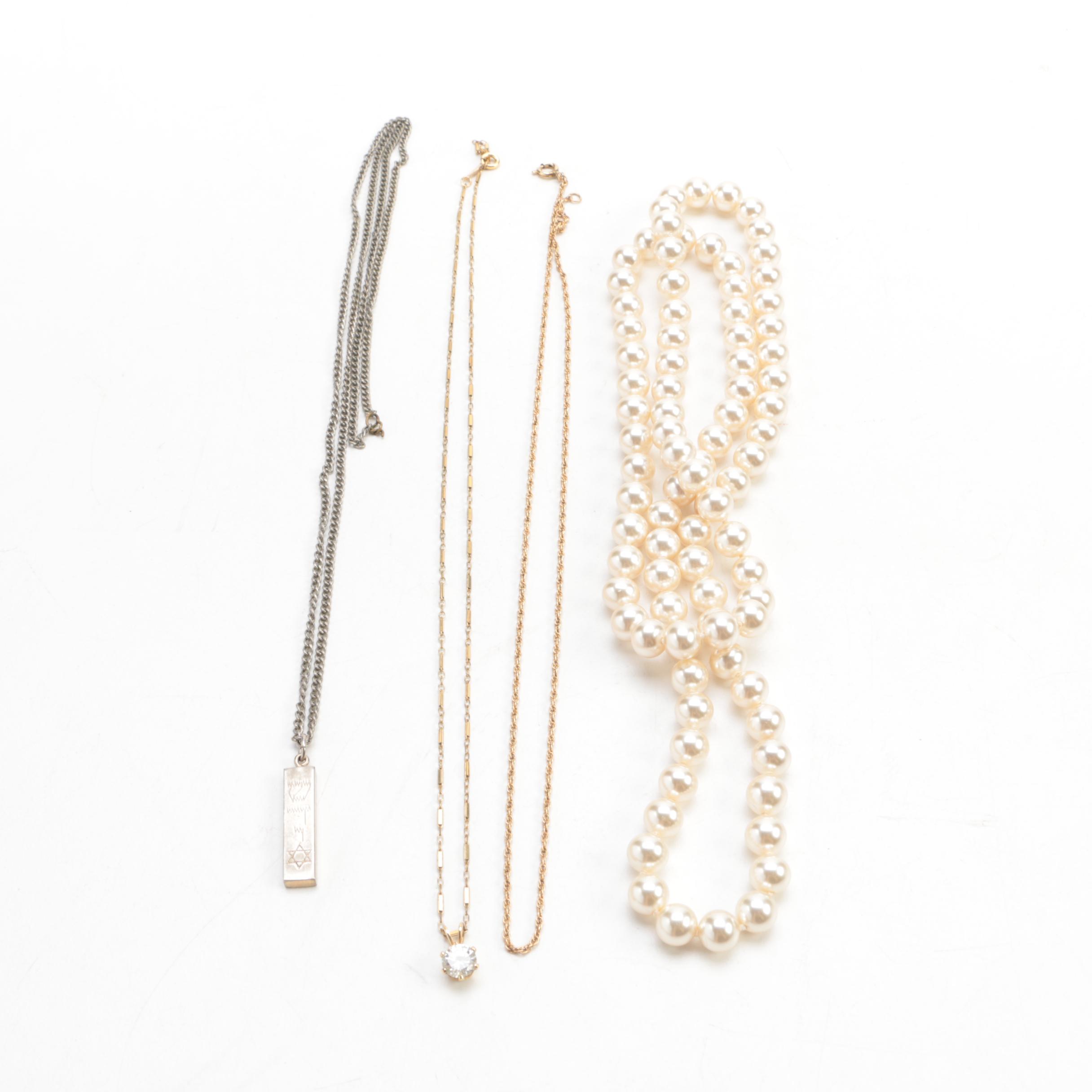 Assorted Costume Jewelry Including Sterling Silver