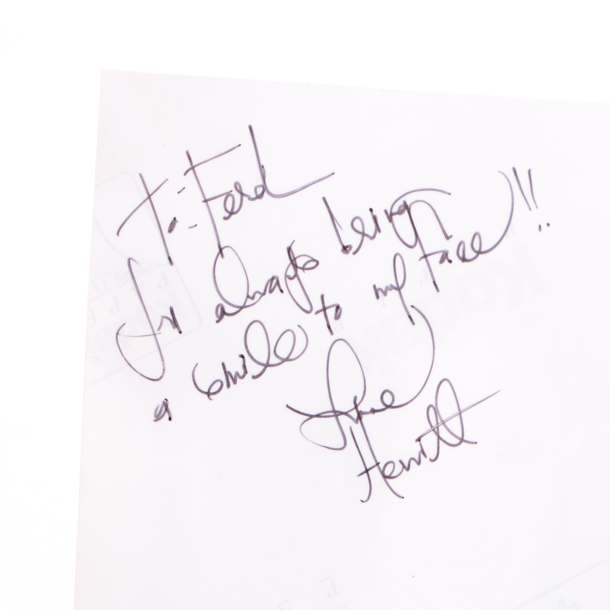 Signed Celebrity Photos Including Jennifer Aniston and Drew Barrymore