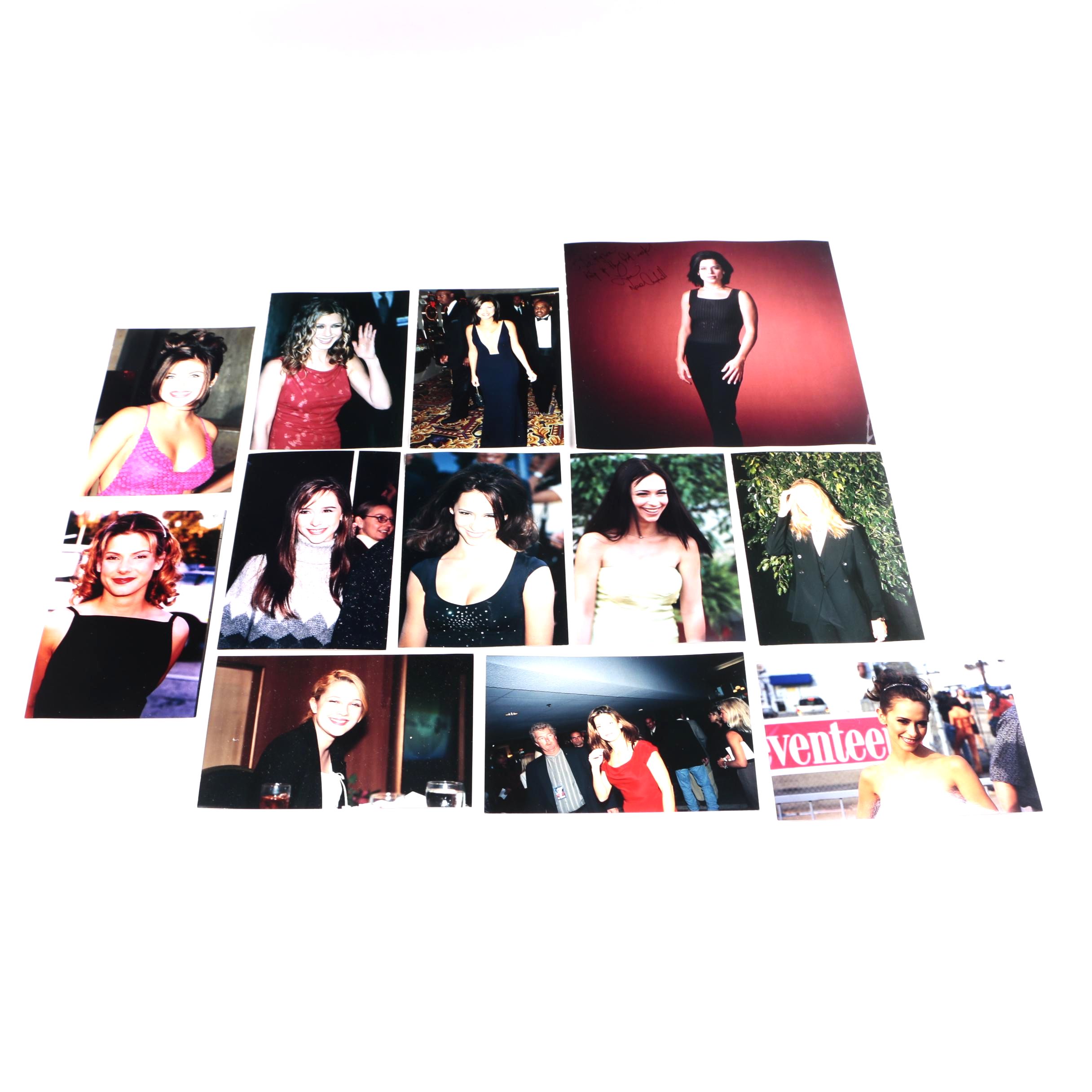 Signed Celebrity Photos Including Jennifer Aniston and Drew Barrymore