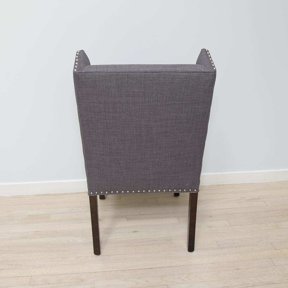 Pair of Gray Upholstered Side Chair