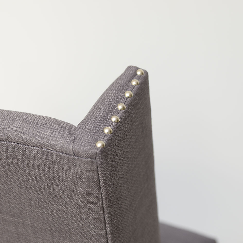 Pair of Gray Upholstered Side Chair