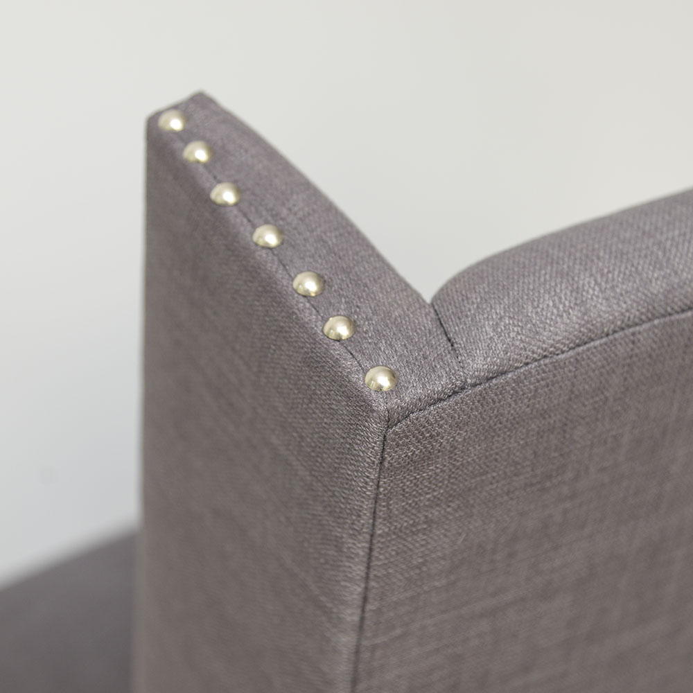 Pair of Gray Upholstered Side Chair