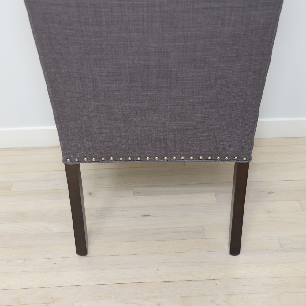 Pair of Gray Upholstered Side Chair