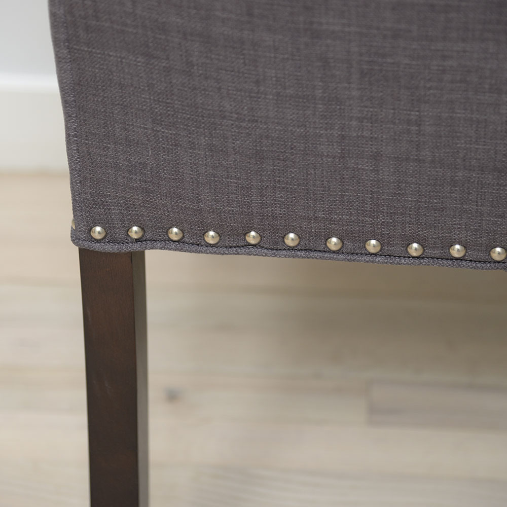 Pair of Gray Upholstered Side Chair