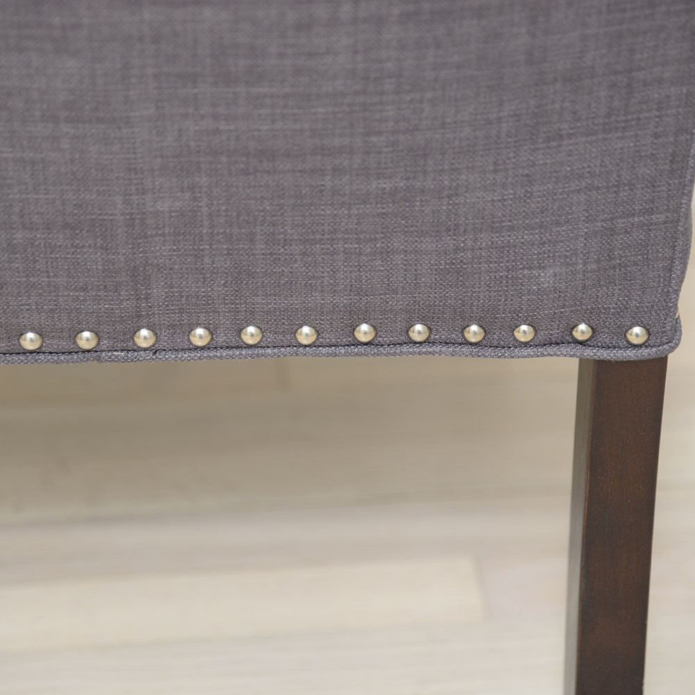 Pair of Gray Upholstered Side Chair
