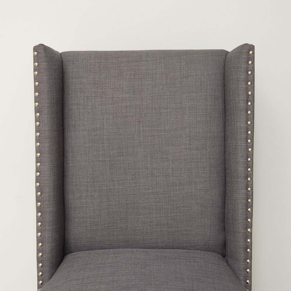 Pair of Gray Upholstered Side Chair