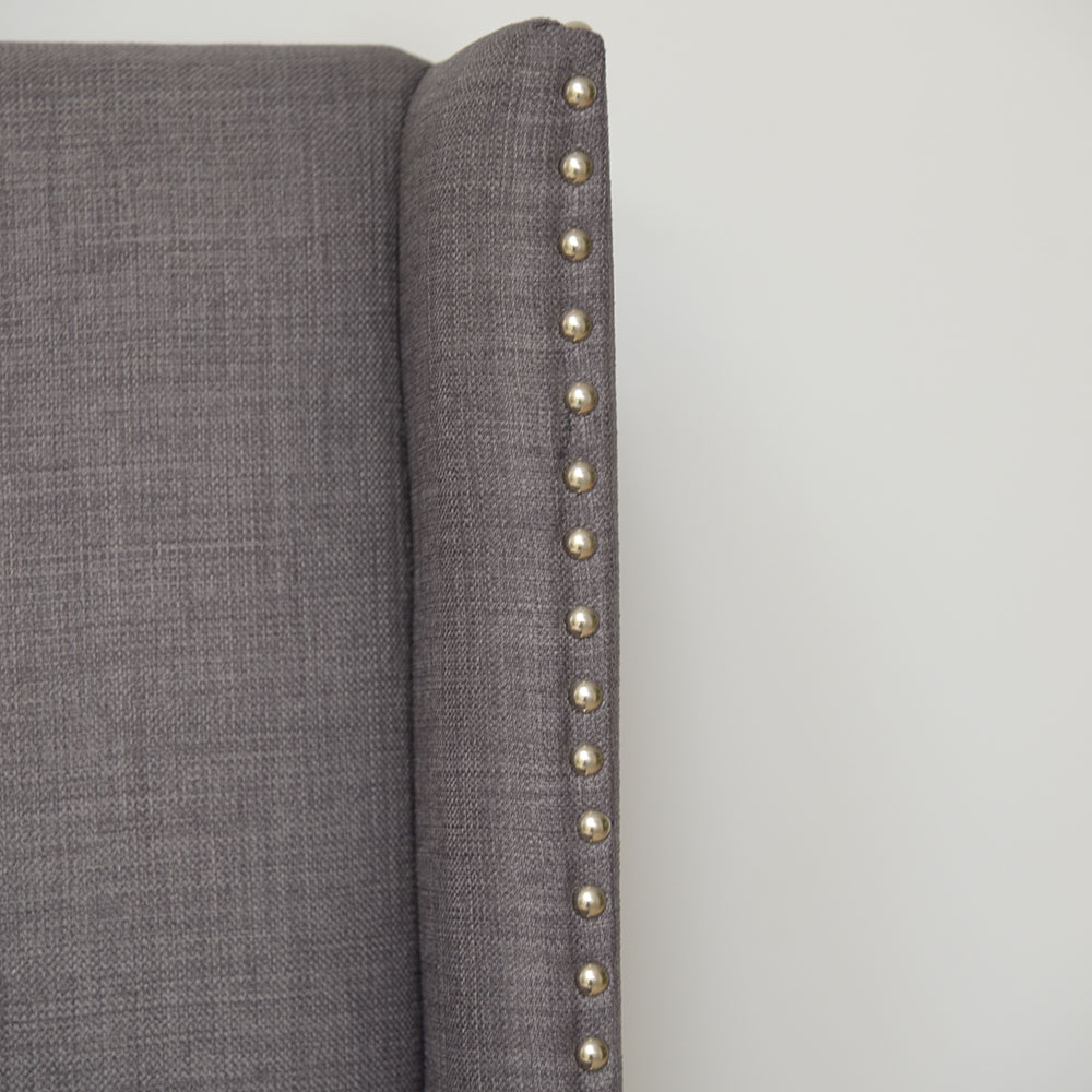 Pair of Gray Upholstered Side Chair