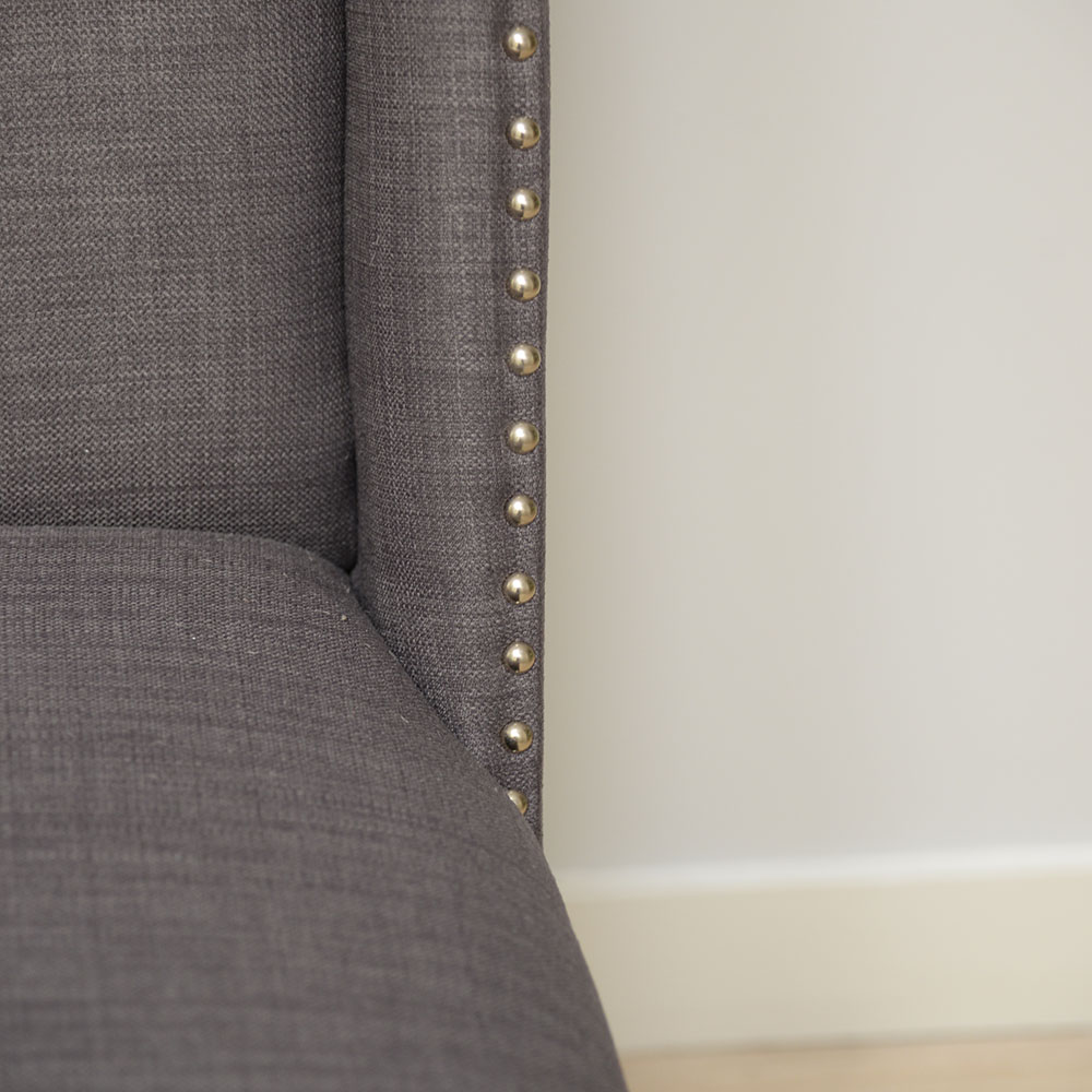 Pair of Gray Upholstered Side Chair