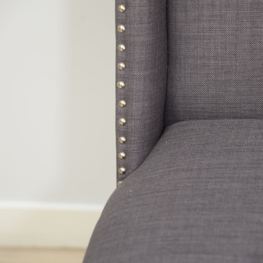 Pair of Gray Upholstered Side Chair