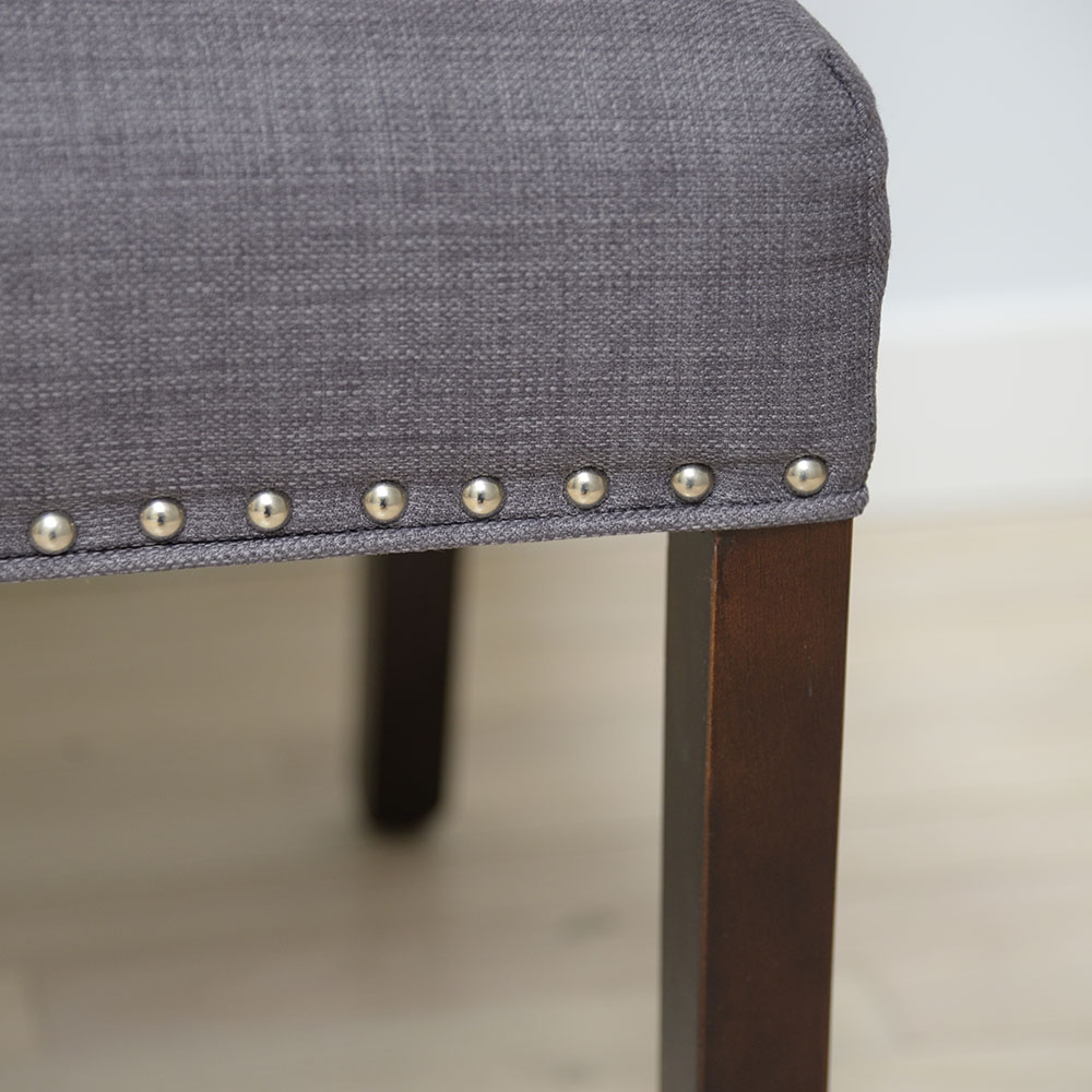 Pair of Gray Upholstered Side Chair