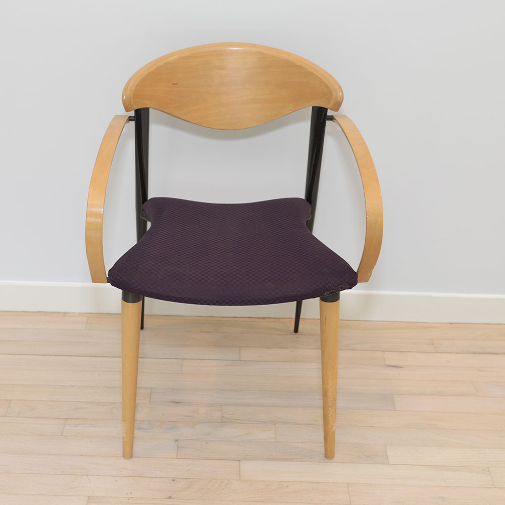 Modern Style Maple Stackable Armchairs