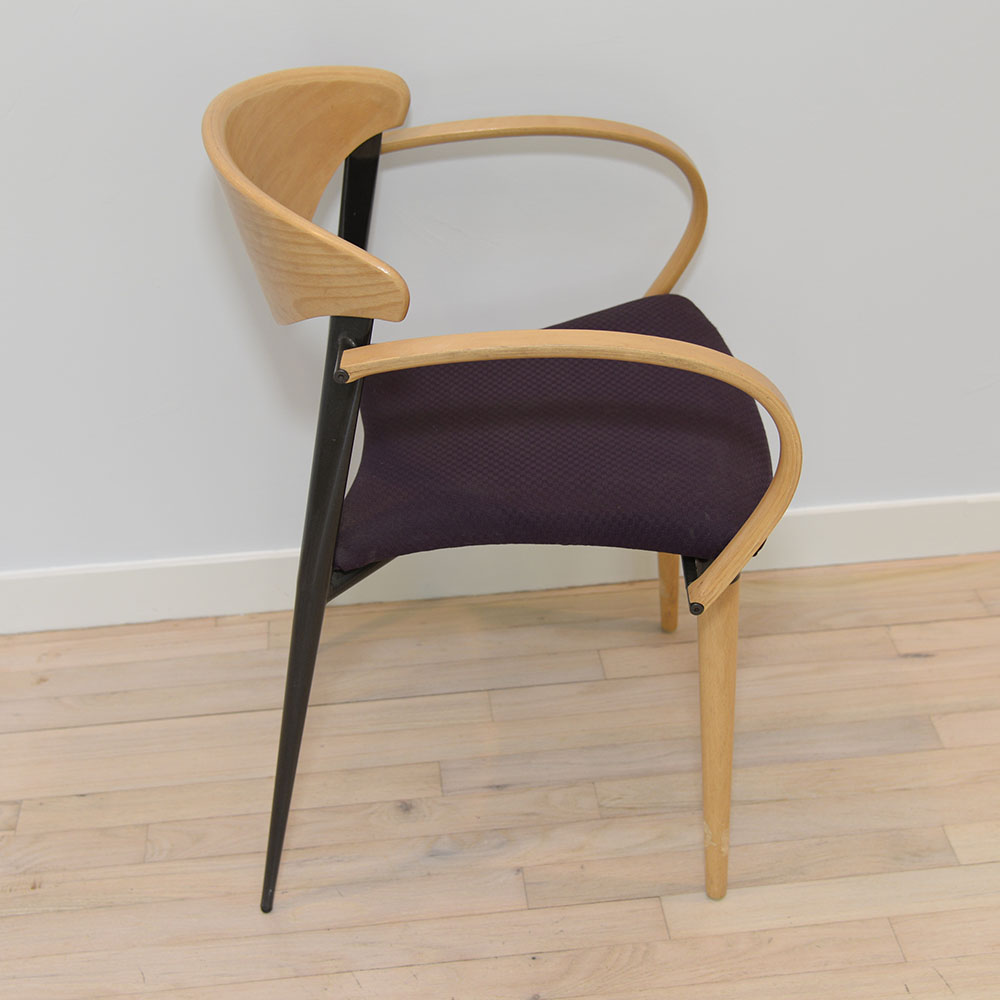 Modern Style Maple Stackable Armchairs