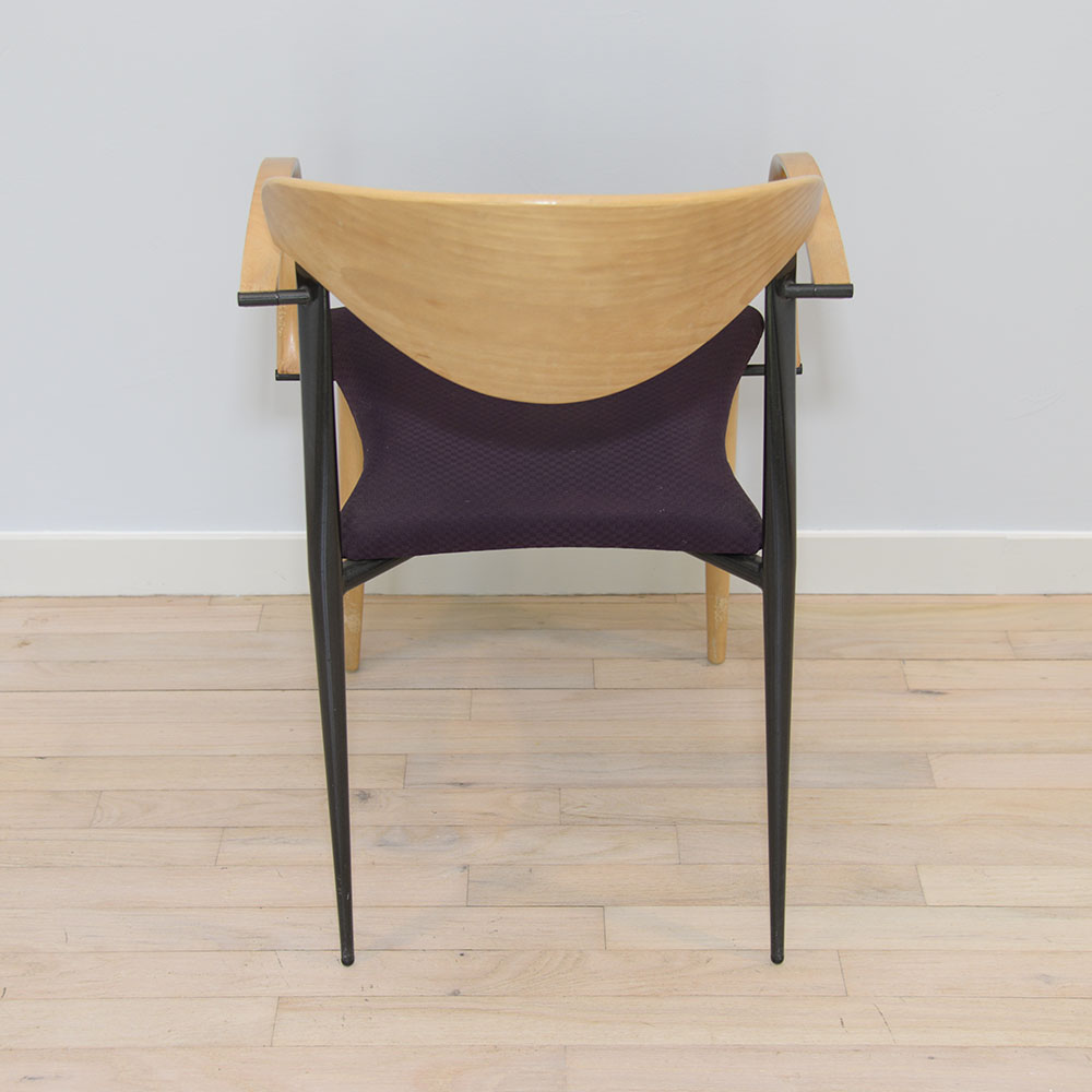 Modern Style Maple Stackable Armchairs