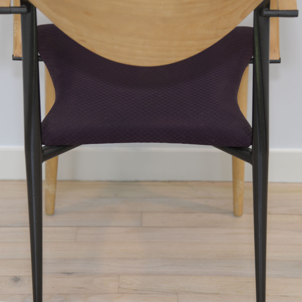 Modern Style Maple Stackable Armchairs