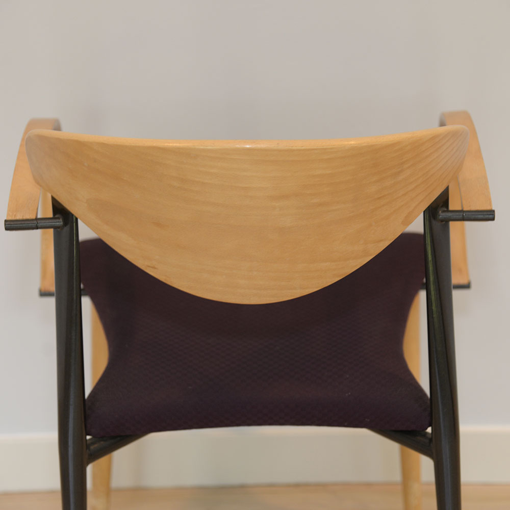 Modern Style Maple Stackable Armchairs