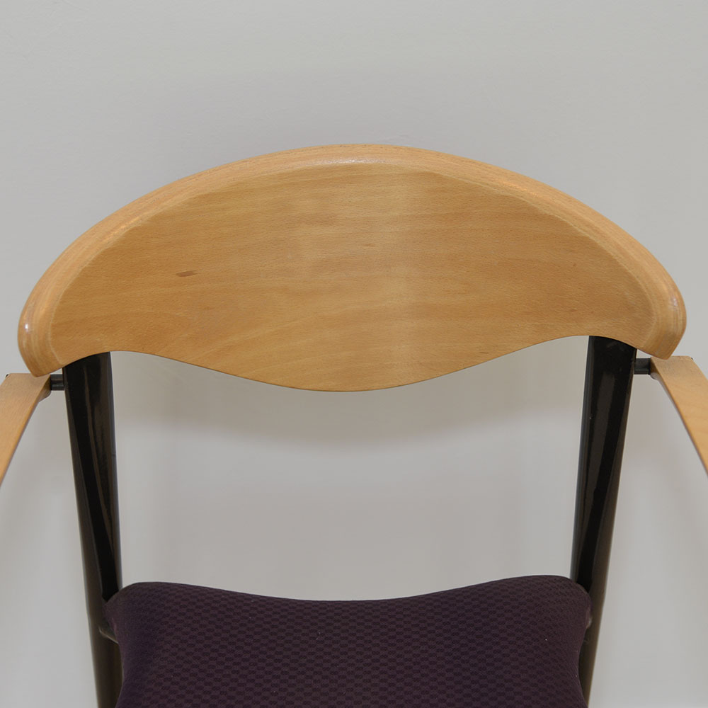 Modern Style Maple Stackable Armchairs