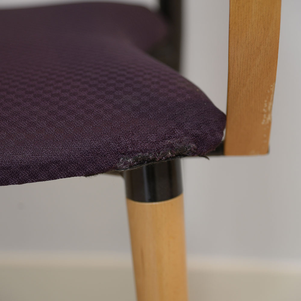 Modern Style Maple Stackable Armchairs