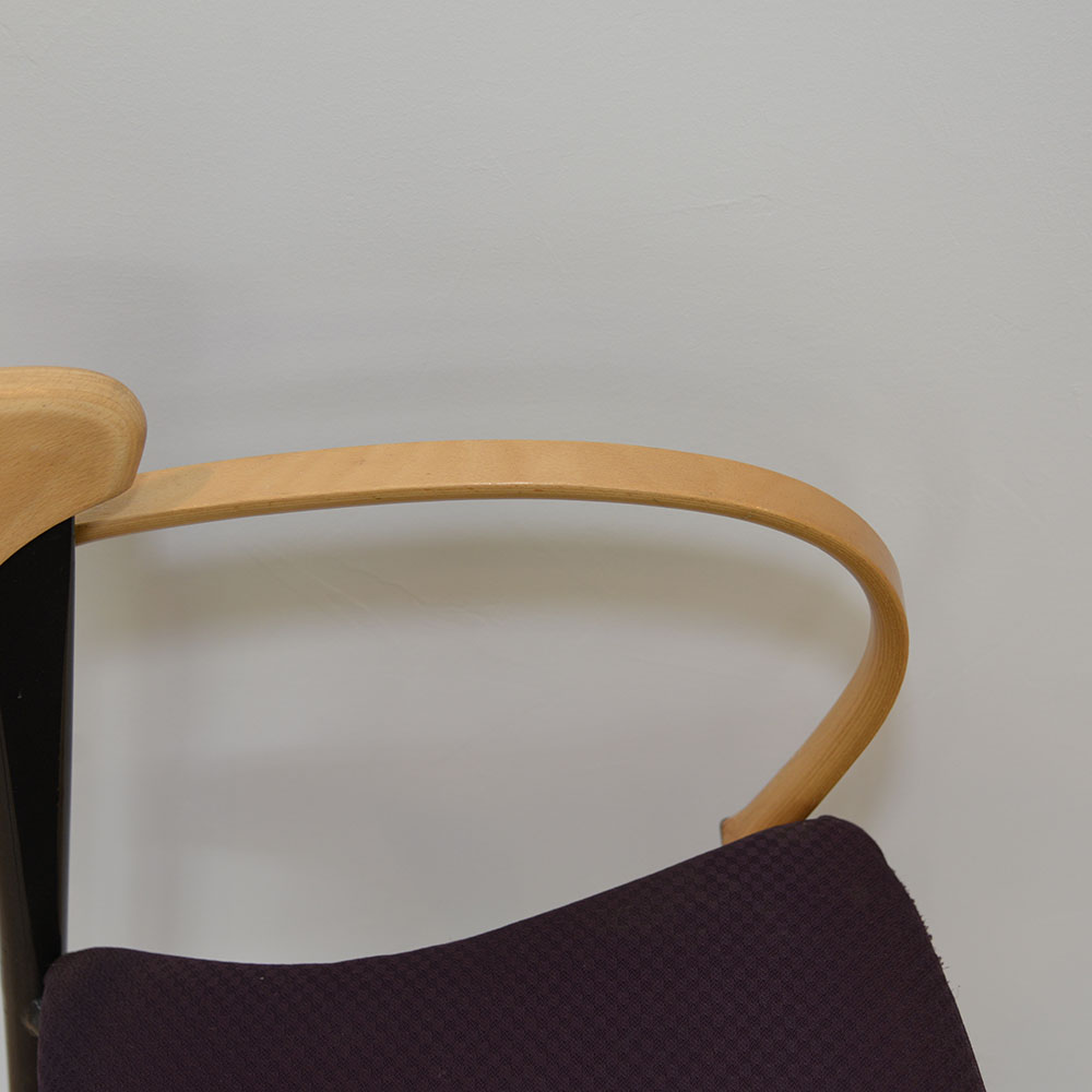 Modern Style Maple Stackable Armchairs