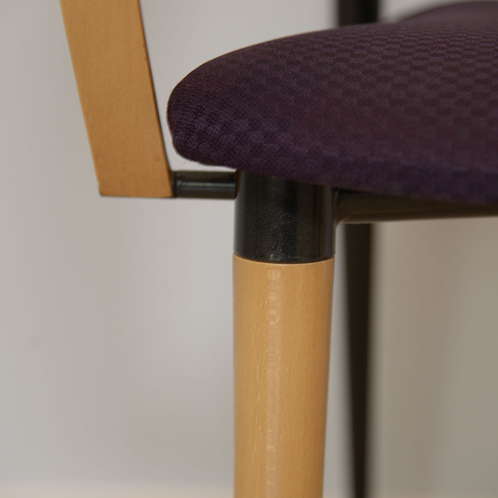 Modern Style Maple Stackable Armchairs