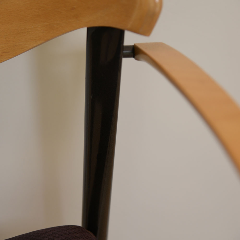 Modern Style Maple Stackable Armchairs