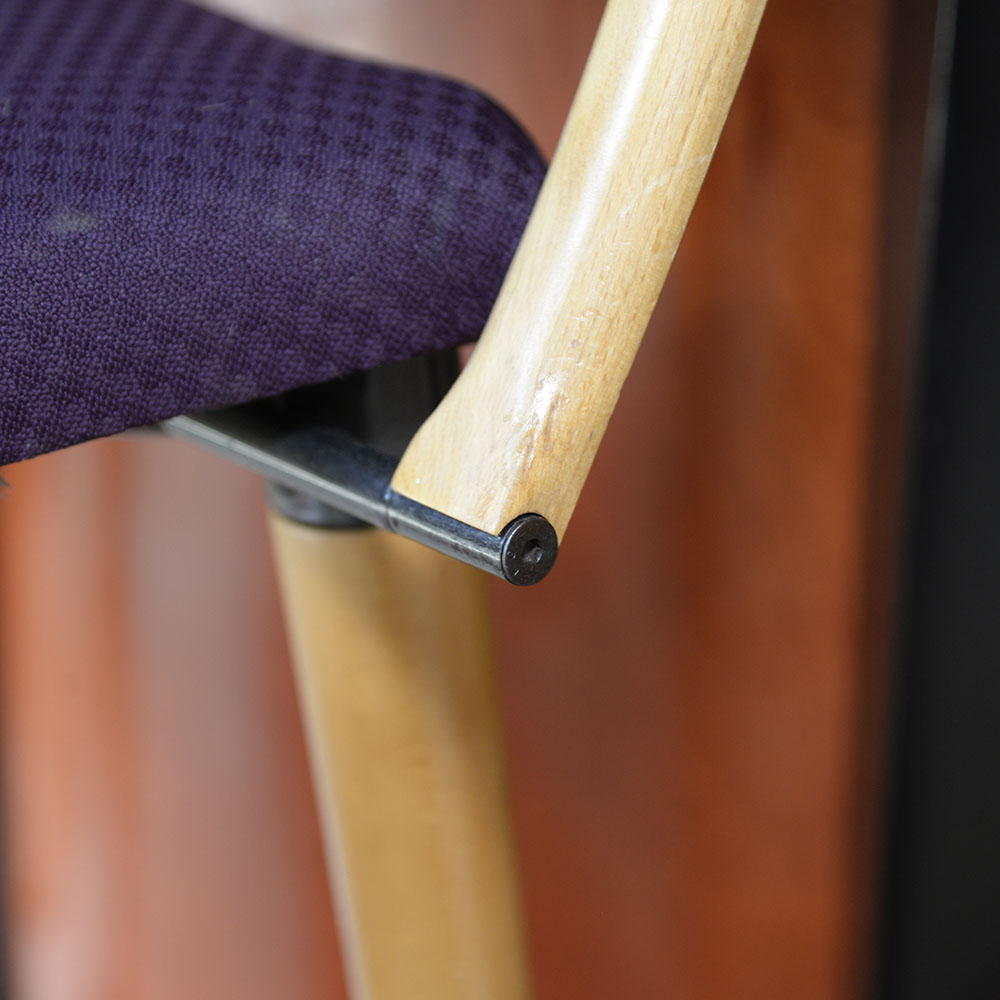 Modern Style Maple Stackable Armchairs