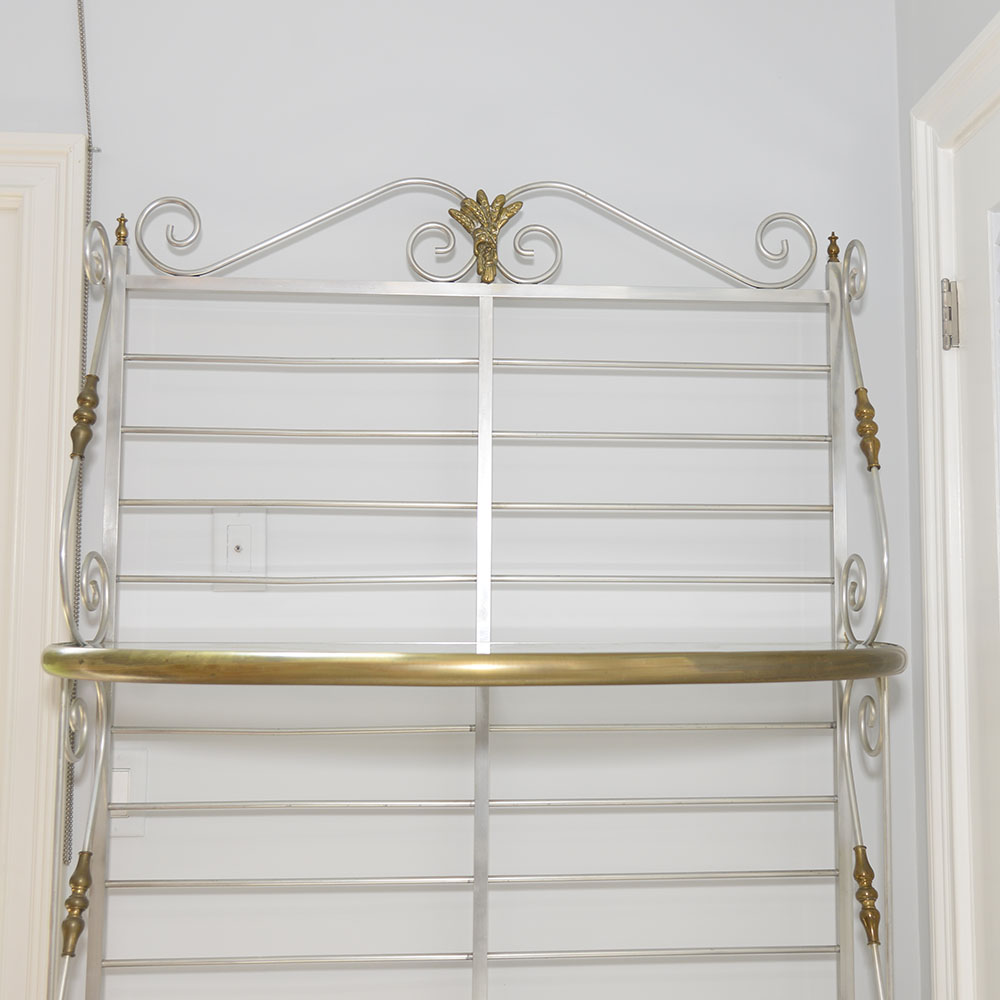 Metal and Glass Etagere