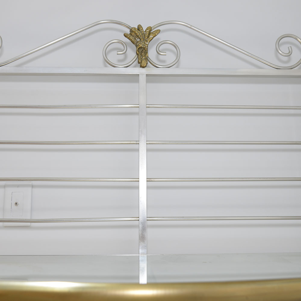 Metal and Glass Etagere