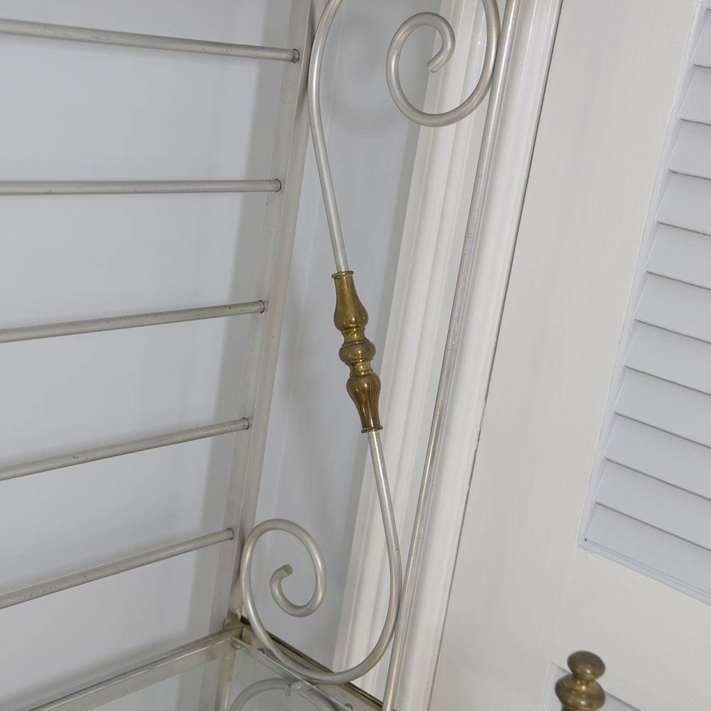 Metal and Glass Etagere