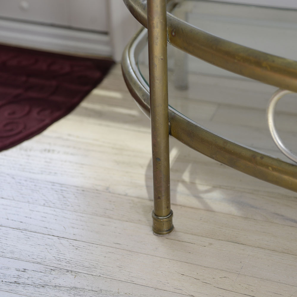 Metal and Glass Etagere