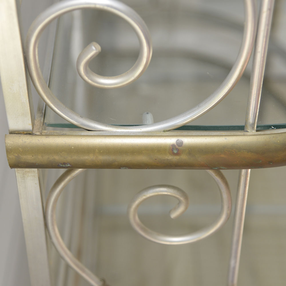 Metal and Glass Etagere