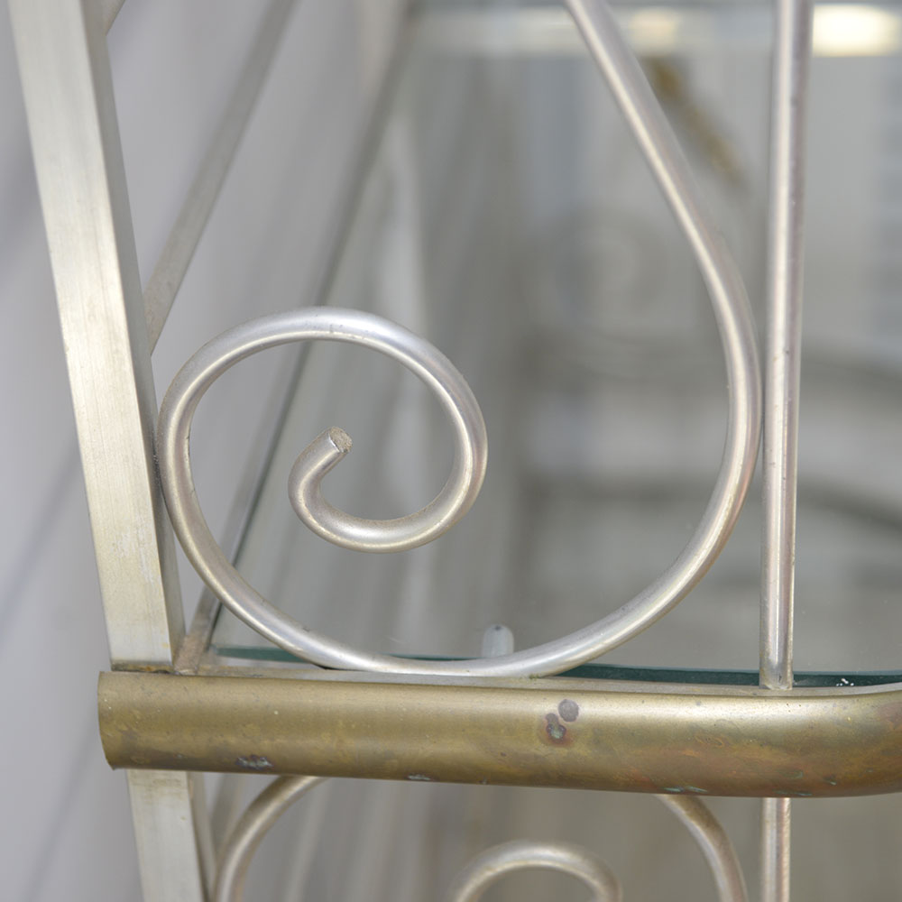 Metal and Glass Etagere