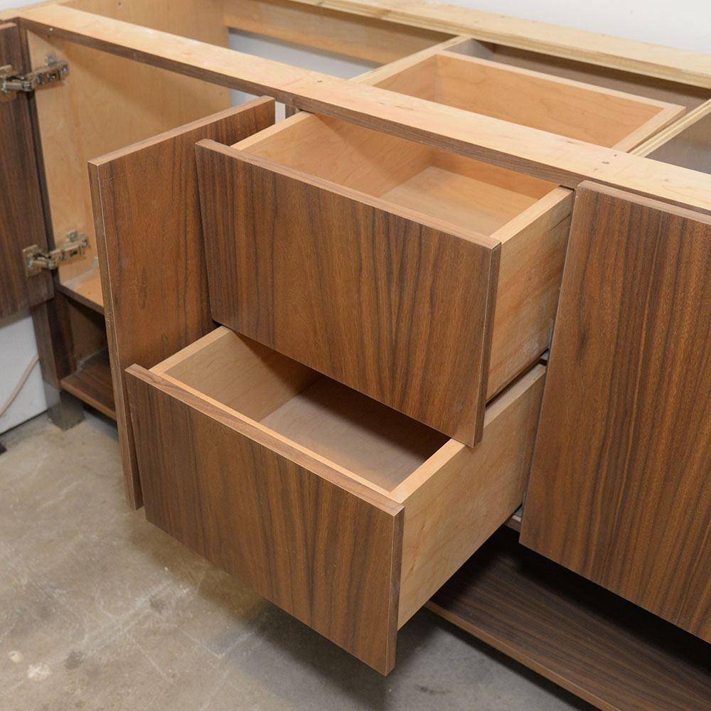 Contemporary Style Custom Double Vanity