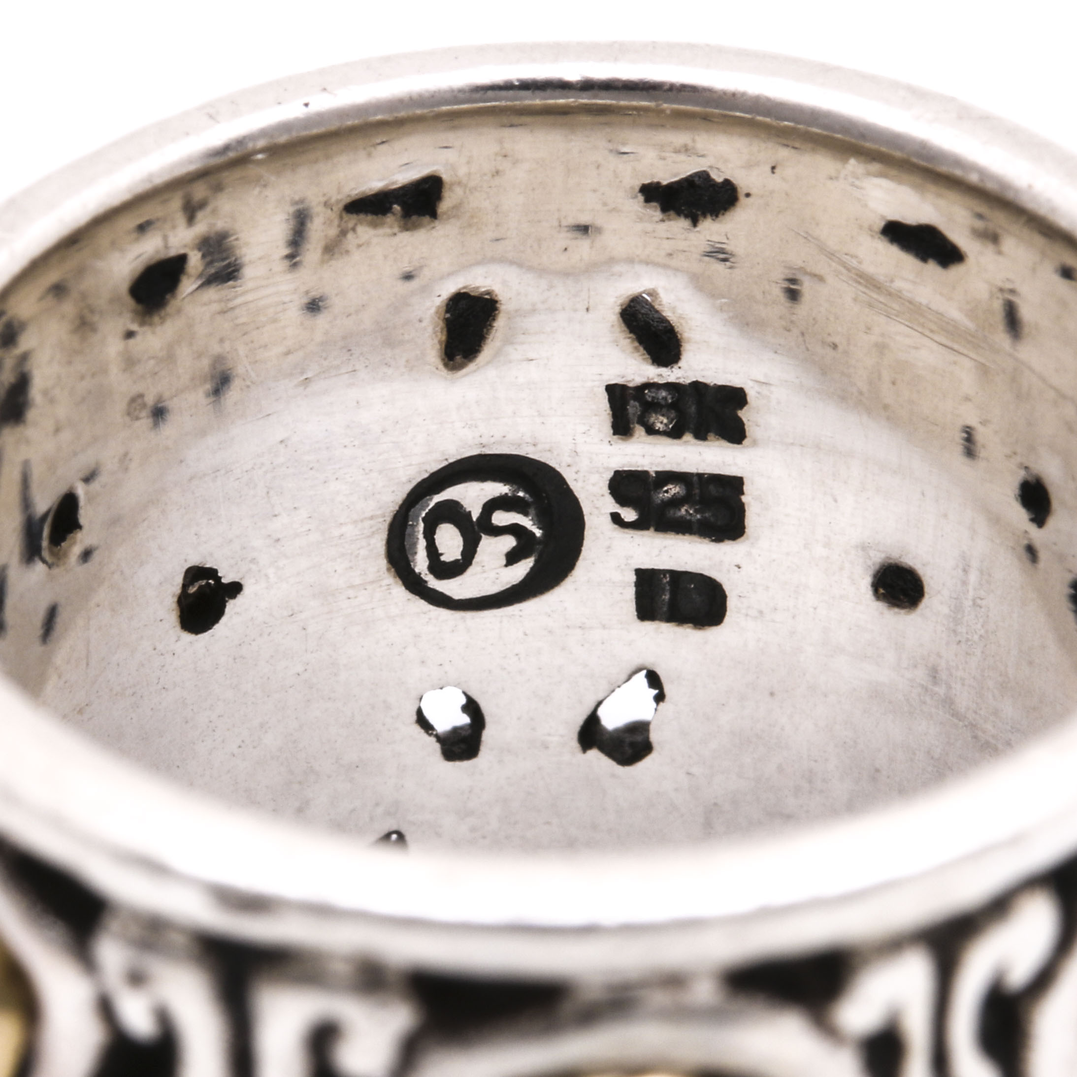 Sterling Silver Rings With 18K Yellow Gold Accents and Diamonds