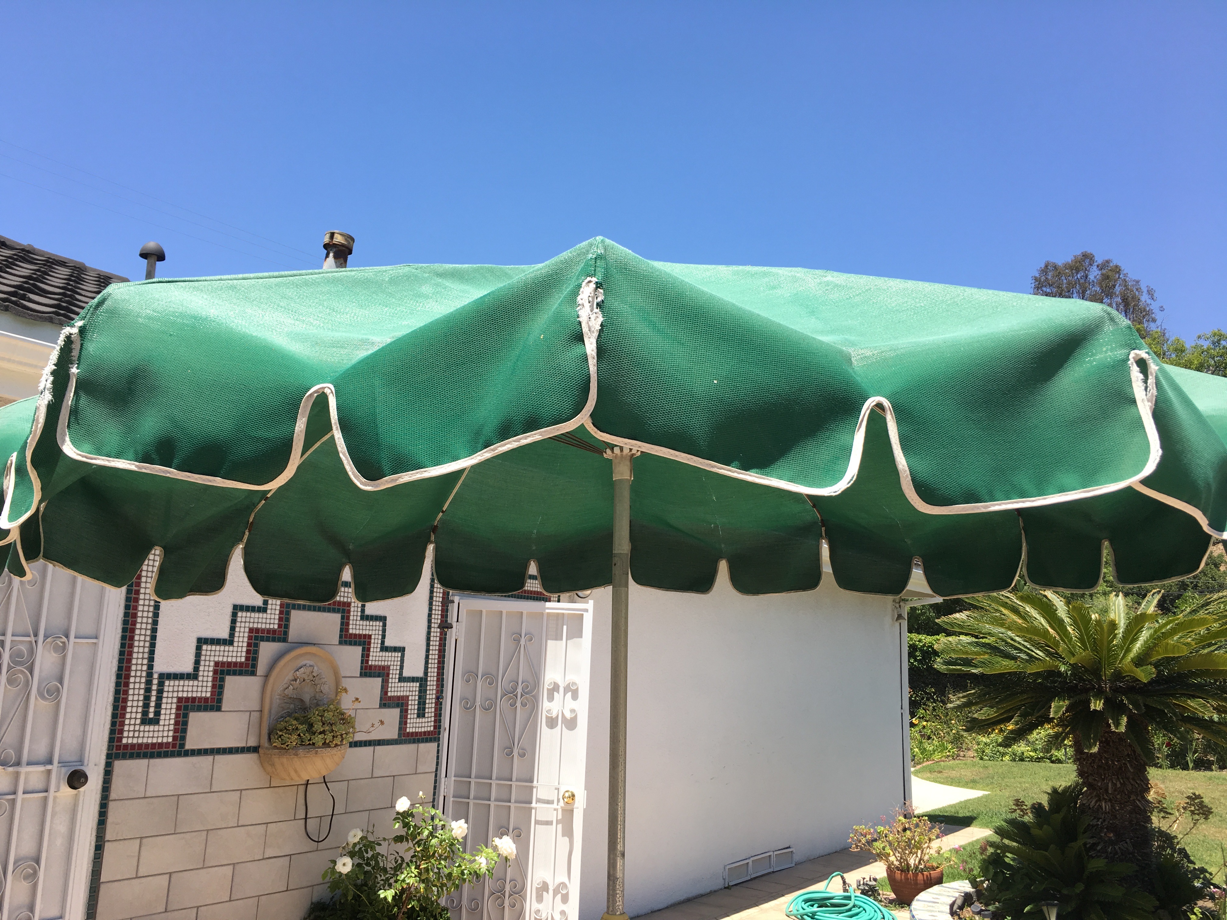 Vintage Finkel Patio Table and Chair Set with Umbrella