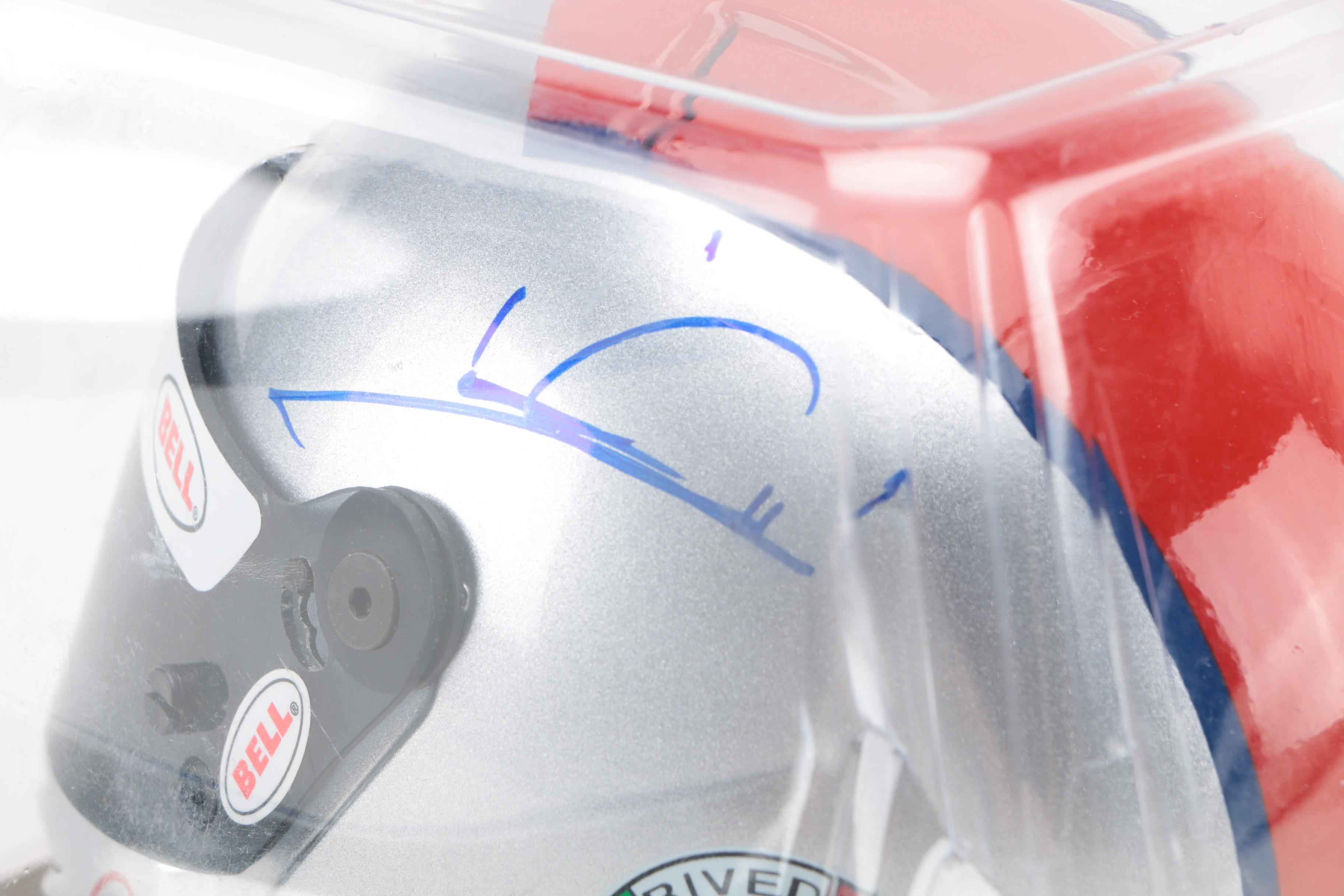 Formula 1 Memorabilia With Sir Jackie Stewart Signature and Collector's Helmet