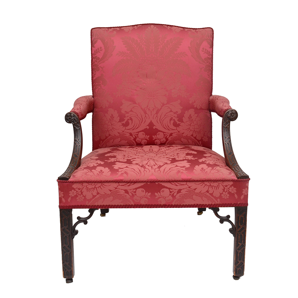 Pair of Antique George III Period  Library Chairs, c. 1765