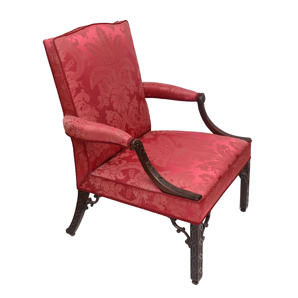 Pair of Antique George III Period  Library Chairs, c. 1765