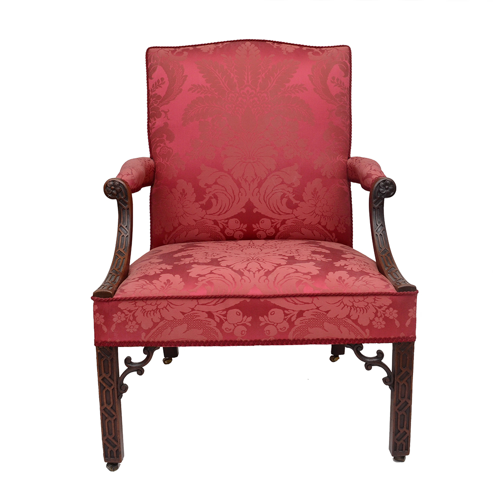 Pair of Antique George III Period  Library Chairs, c. 1765