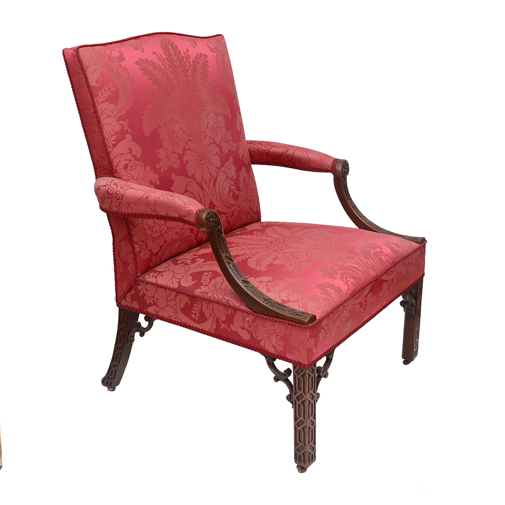 Pair of Antique George III Period  Library Chairs, c. 1765