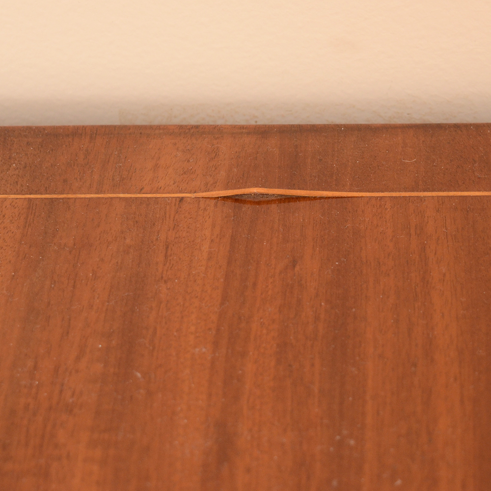 Duncan Phyfe Style Double Pedestal Drop Leaf Desk